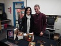 With teacher-librarian Ms. Innocente of Norman Ingram Public School - at Norman Ingram holiday fair, Toronto, Ontario